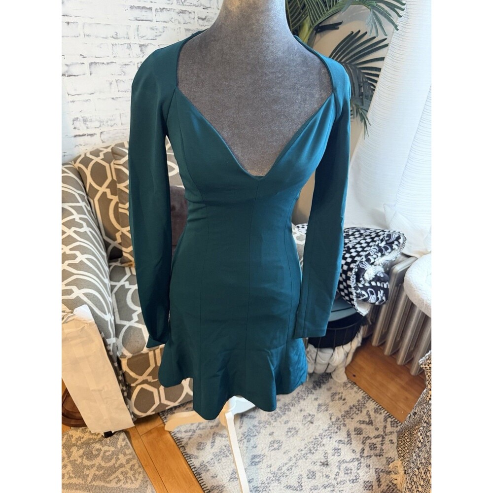 Cushnie et Ochs: Teal Jersey Power Stretch-jersey Mini Night Out Dress